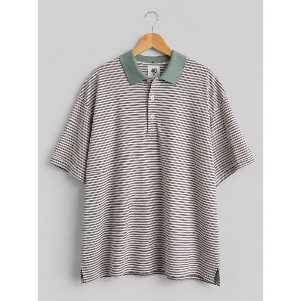 Retro Y2K Golf Performance Wear Dadcore Ben Hogan Striped Polo Shirt Mens Large